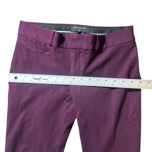 Banana Republic Sloane purple trousers midrise skinny pants size 2 - Picture 8 of 15